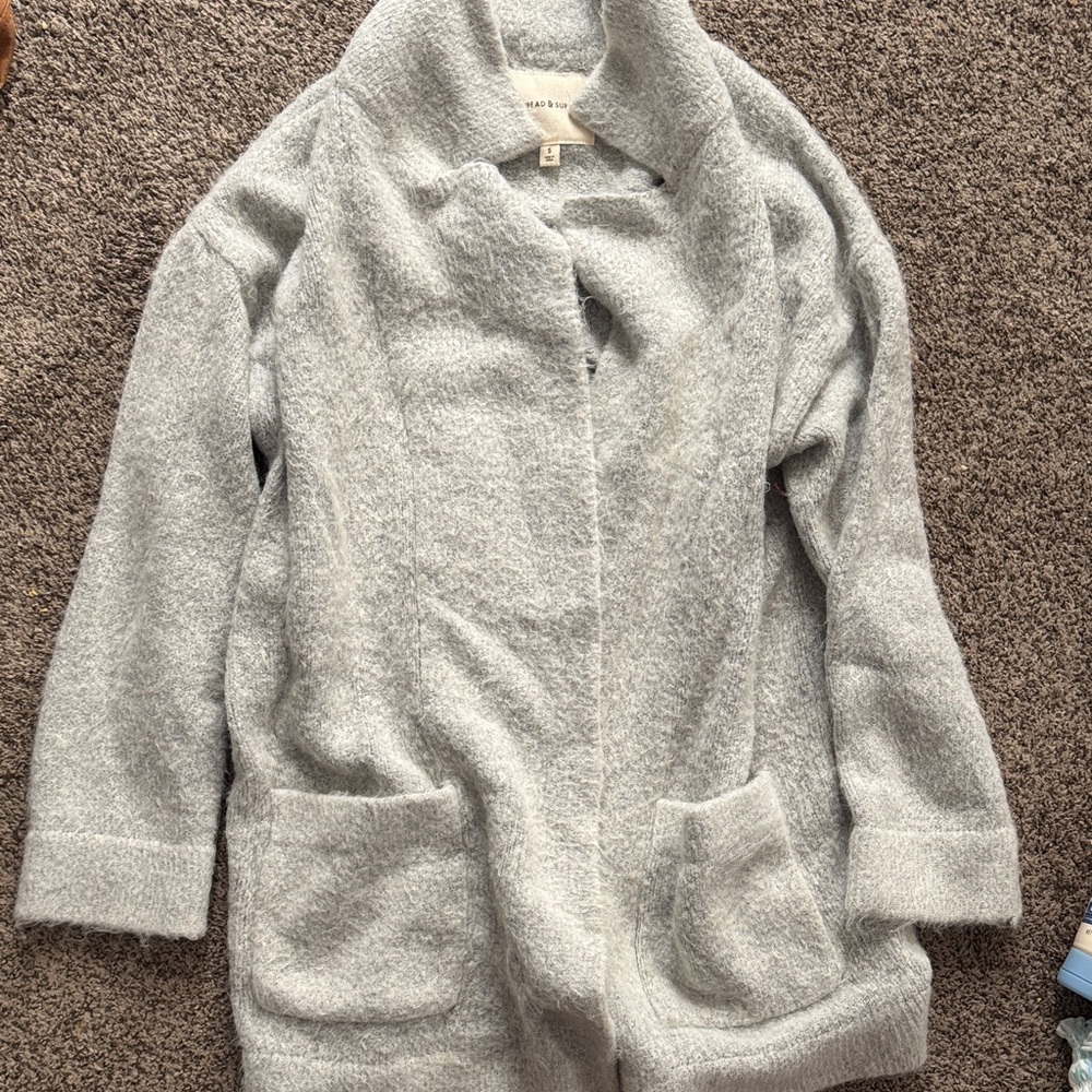 Thread & Supply Light Gray cardigan